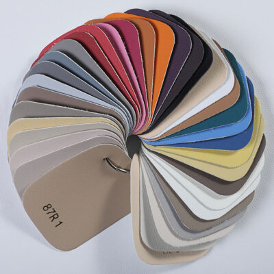 Custom color silicone leather material swatches