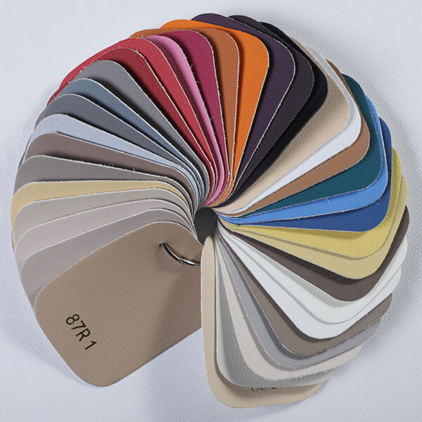 Custom color silicone leather material swatches