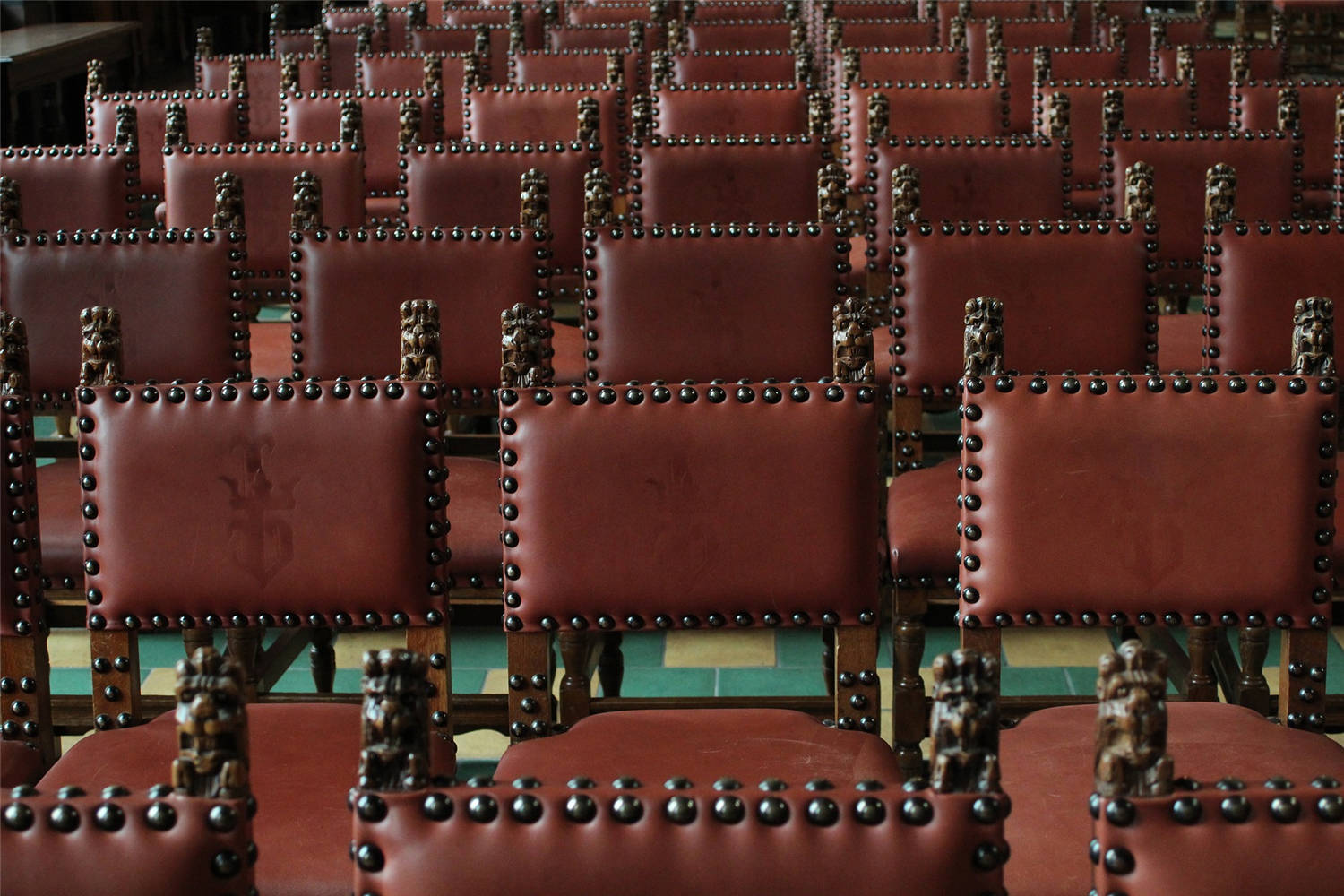 Durable silicone leather material used in public seating rows
