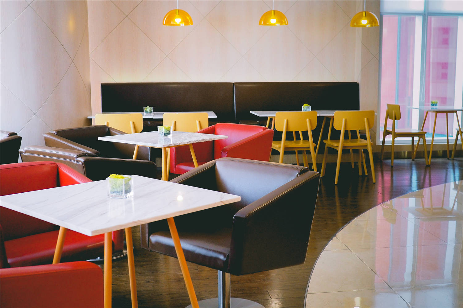 Silicone upholstery material used in hotel and restaurant seating