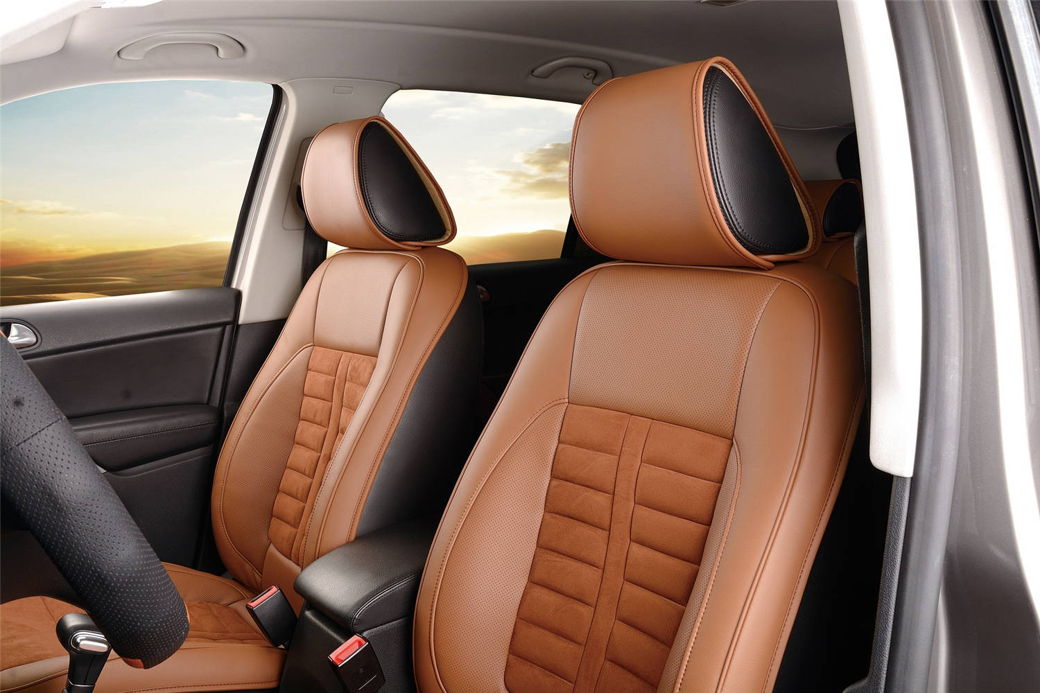 Automotive upholstery silicone leather material